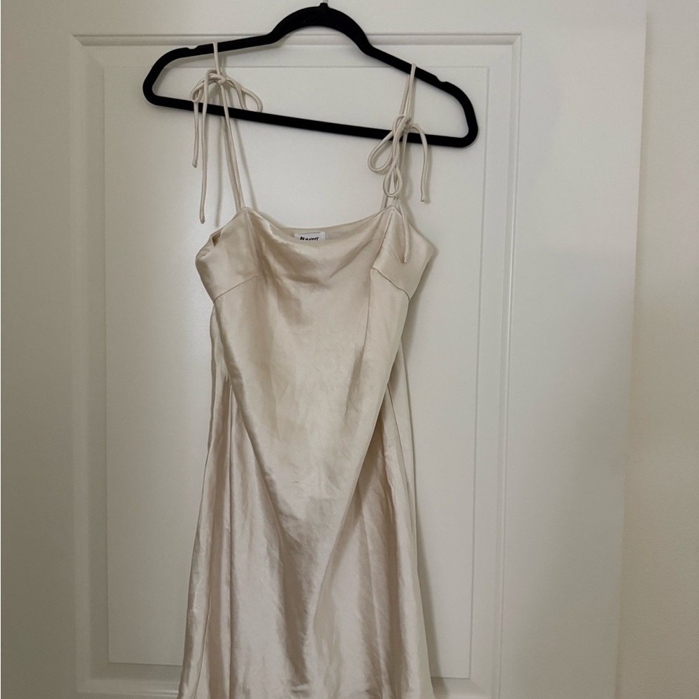 Princess Polly The Silky Slip Mini Dress Champagne